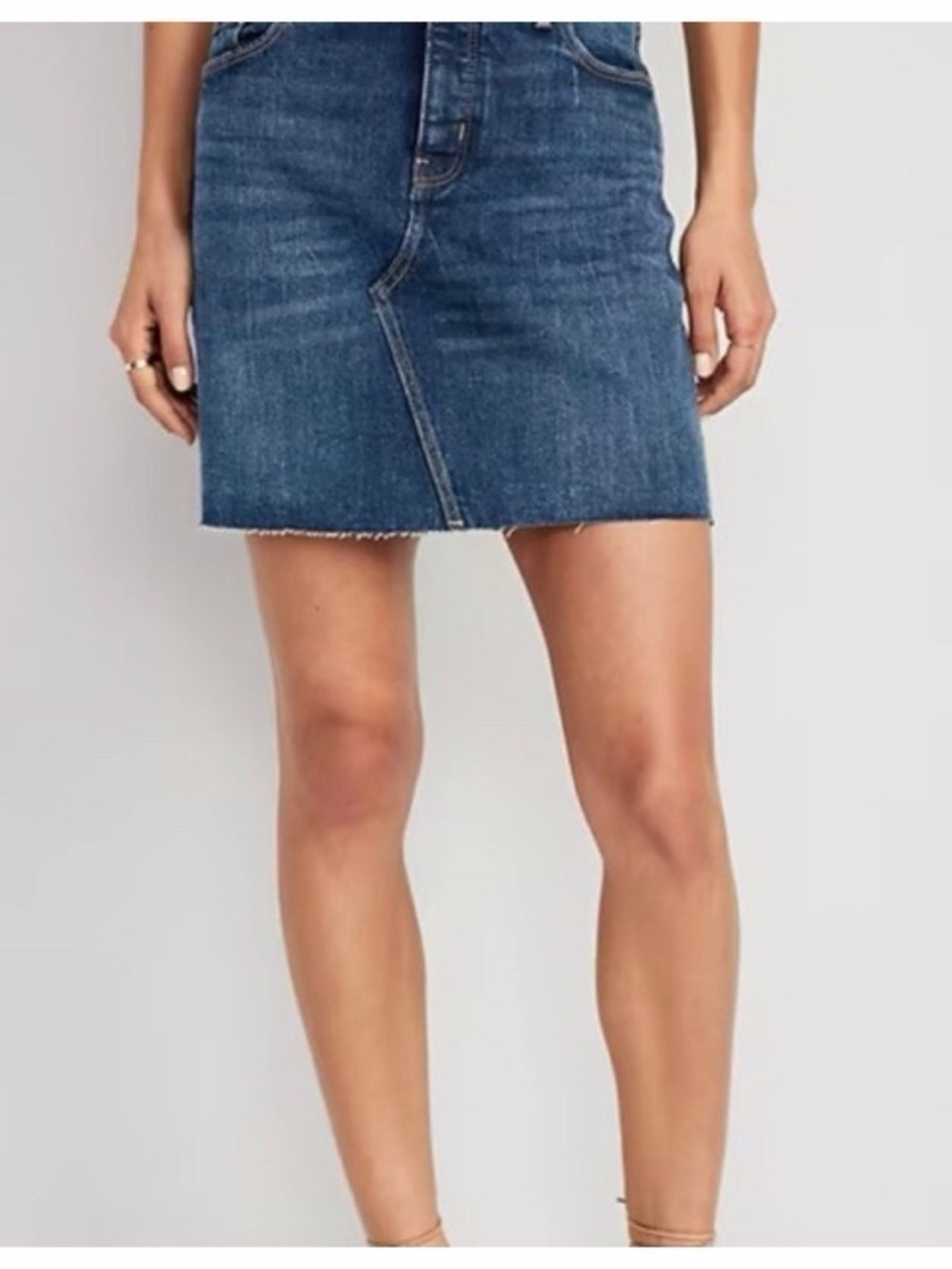 Old Navy High Rise Button Fly Denim Skirt NWT